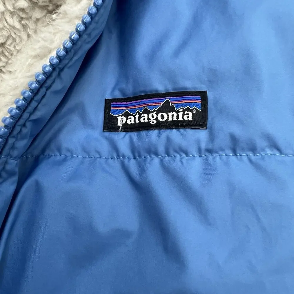 Patagonia Reversible Ready Freddy Insulated Hoody Kids XL 14 Blue Jacket Winter